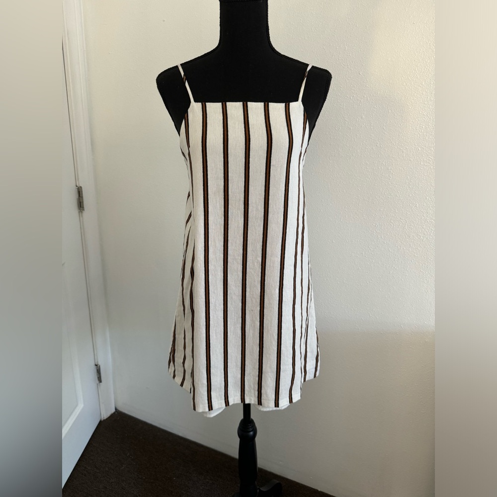 Libe Workshop Linen Blend Mini Dress- size M